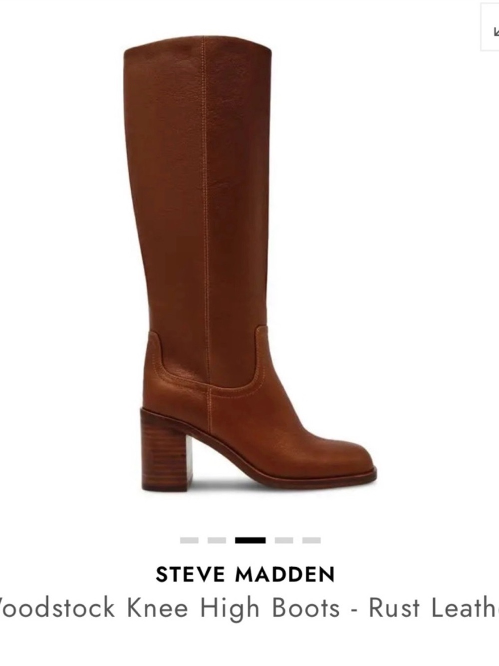 Steve Madden Tall Leather Knee Boots in Brown